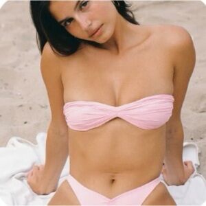 Indah Light Pink Bandeau Bikini Top